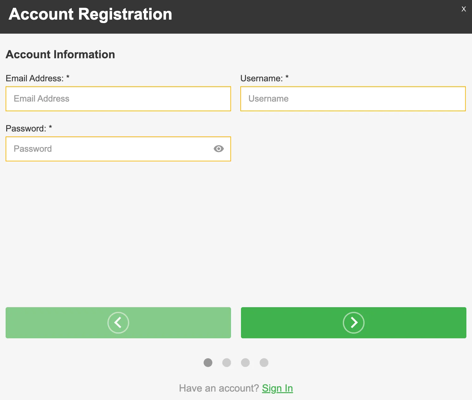 slots-capital-casino signup page